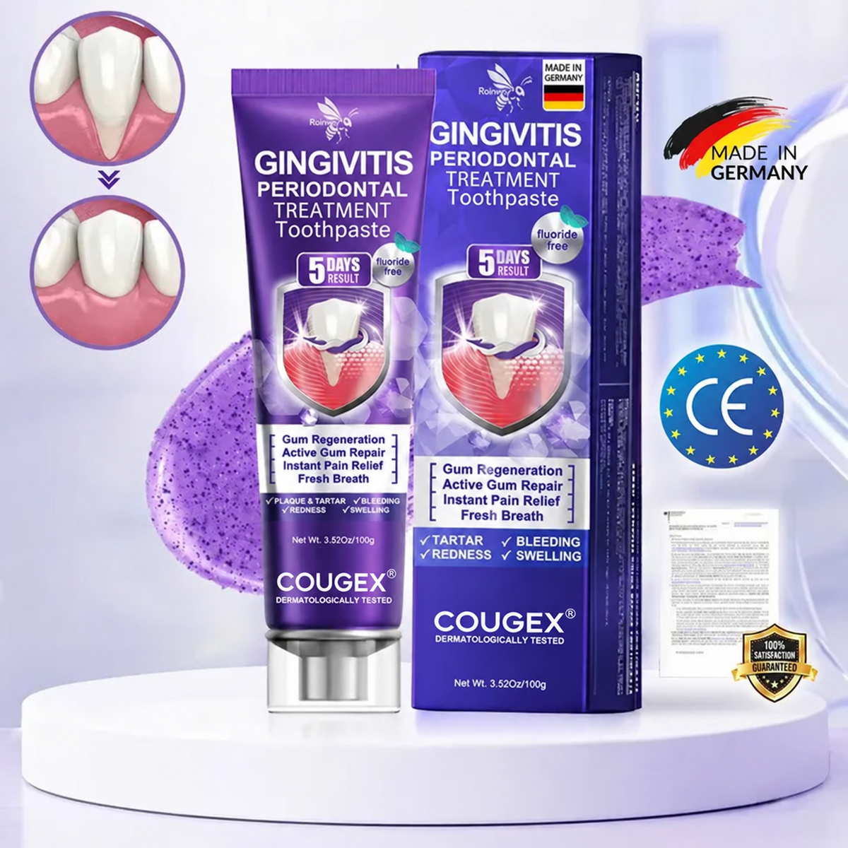 COUGEX® Bee Venom Toothpaste for the Treatment of Gingivitis and Periodontitis