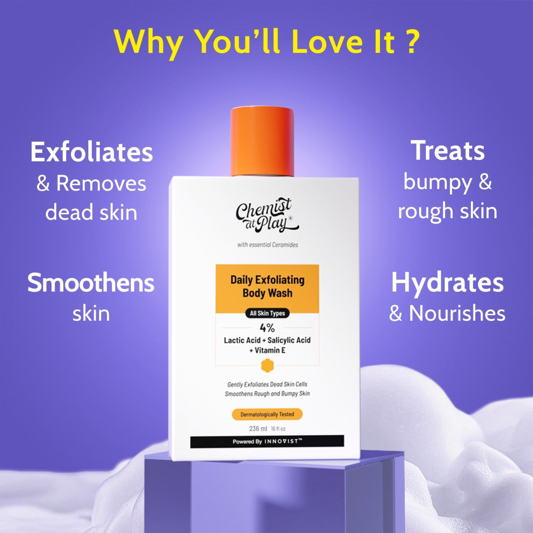Exfoliating Body Wash with 1% Salicylic Acid & 2% Lactic Acid