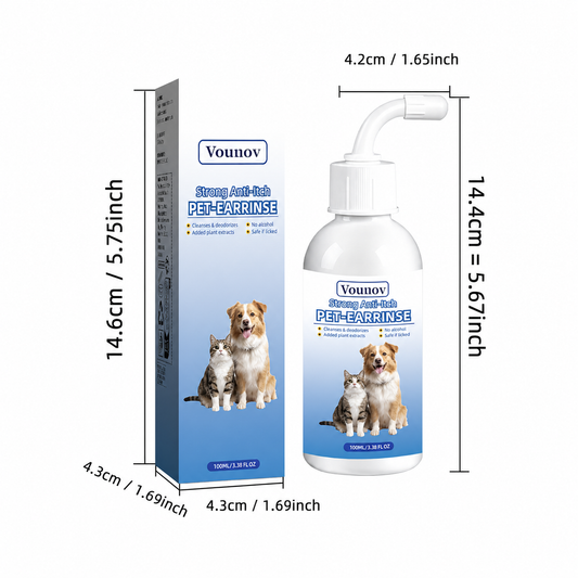 Gentle Pet Ear Wash | Odor-Free Cleaning for Dogs & Cats
