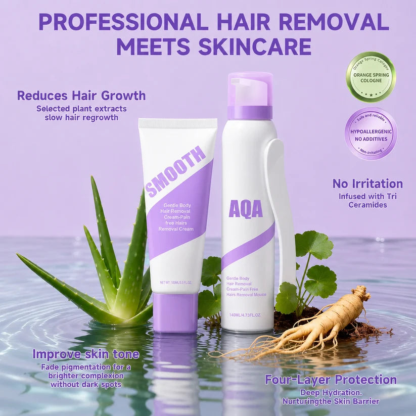 Bikini Hair Removal Cream & Mousse Set – Pain-Free, Gentle & Fast for Sensitive Skin