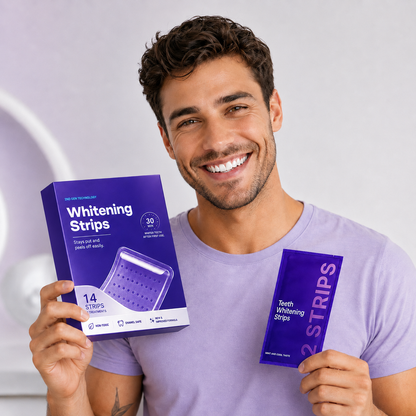 Purple Whitening Strips for a Brighter, Whiter Smile