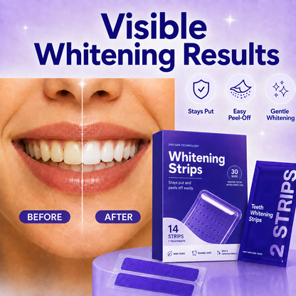 Purple Whitening Strips for a Brighter, Whiter Smile
