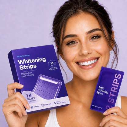 Purple Whitening Strips for a Brighter, Whiter Smile