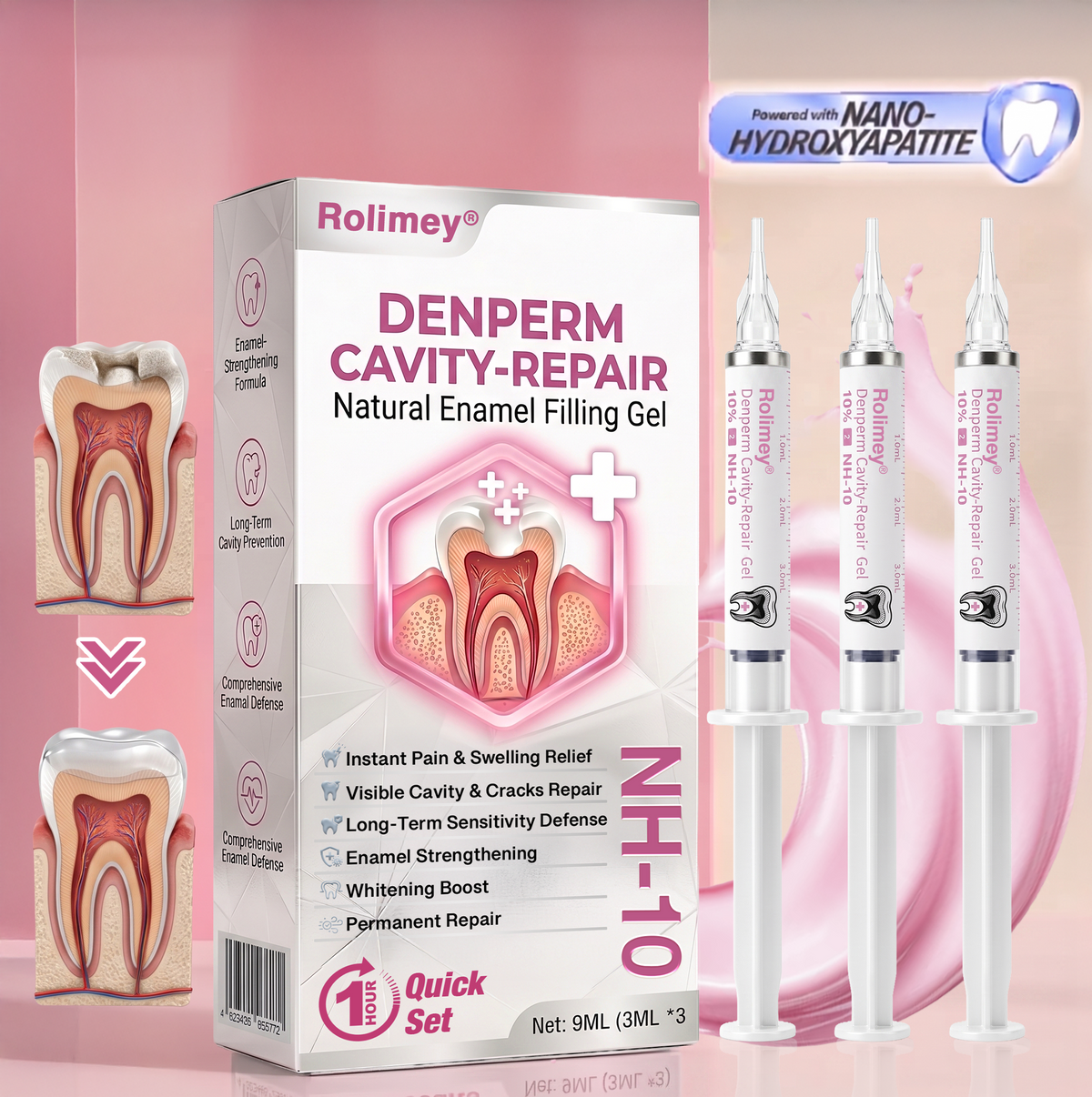 Rolimey®  Cavity-Repair Natural Enamel Filling Gel