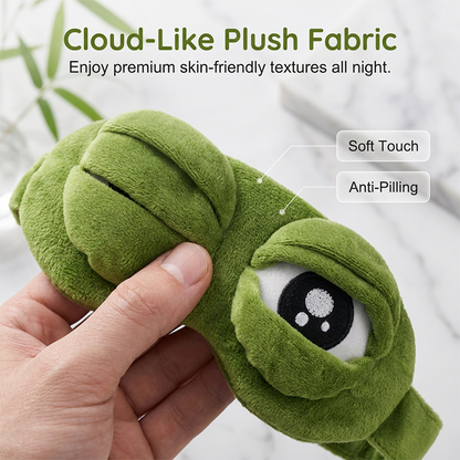 Funny Frog Sleep Mask – 100% Blackout & Ultra-Soft Plush
