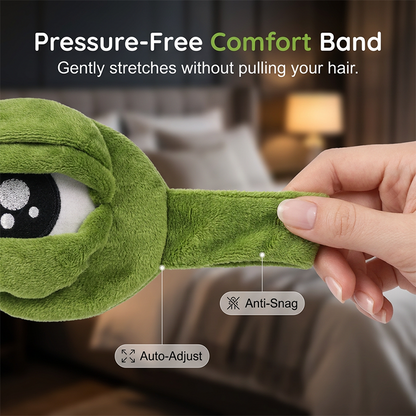 Funny Frog Sleep Mask – 100% Blackout & Ultra-Soft Plush