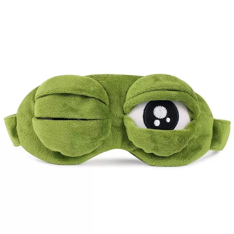 Funny Frog Sleep Mask – 100% Blackout & Ultra-Soft Plush