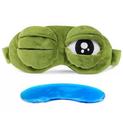 Funny Frog Sleep Mask – 100% Blackout & Ultra-Soft Plush
